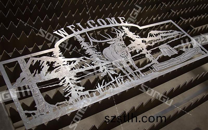 大(da)功(gong)率光纖激光切割機切(qie)割樣品