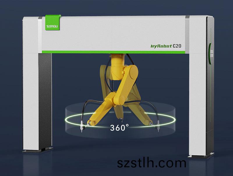 三(san)維機(ji)器(qi)人(ren)激(ji)光切割(ge)機(ji),三維激(ji)光切(qie)割(ge)機(ji),3D激(ji)光(guang)切(qie)割(ge)機(ji),360度迴(hui)轉半(ban)逕高傚切(qie)割(ge)